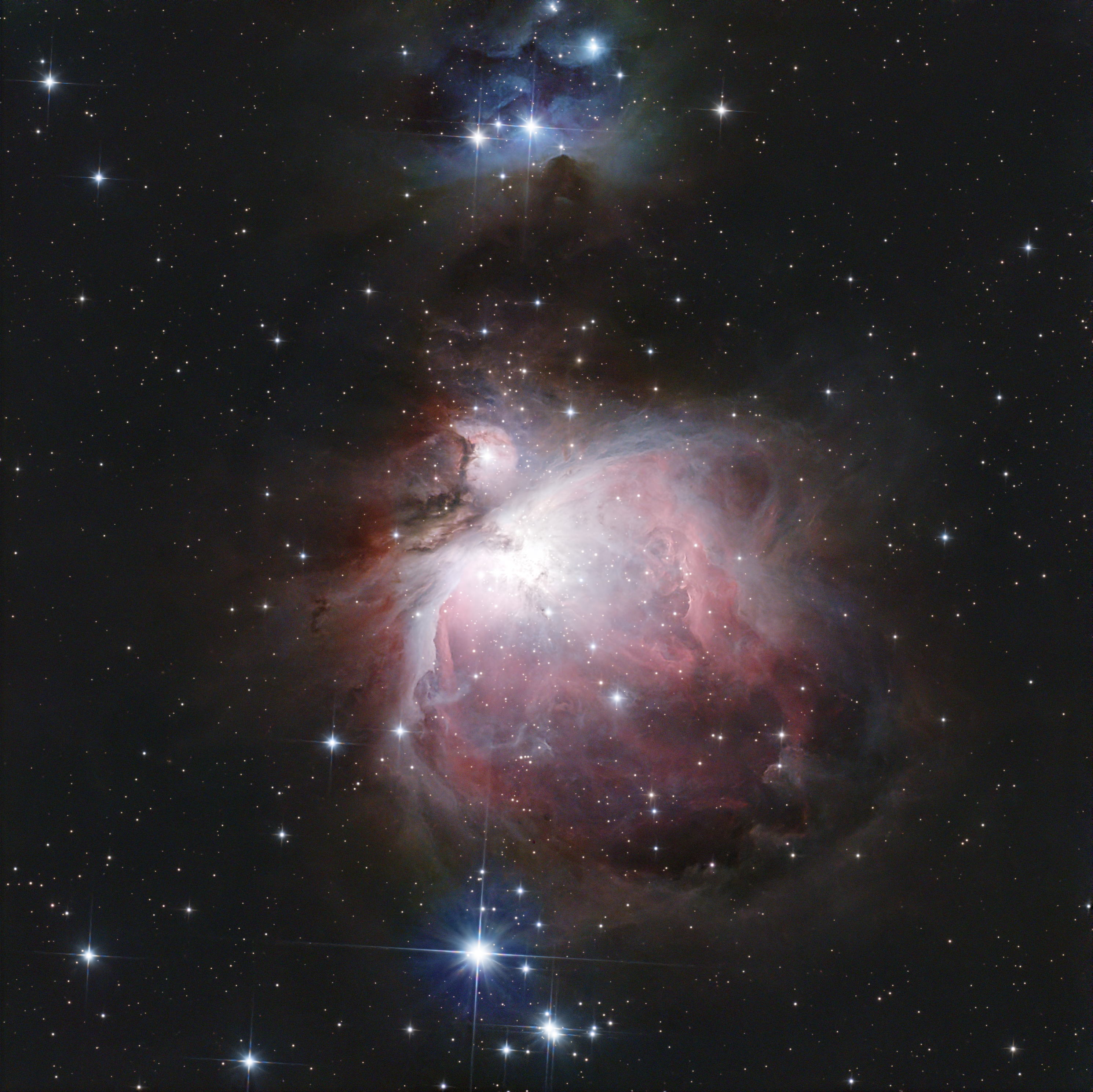 The Orion Nebula (M42) and Running Man Nebula (NGC 1977)